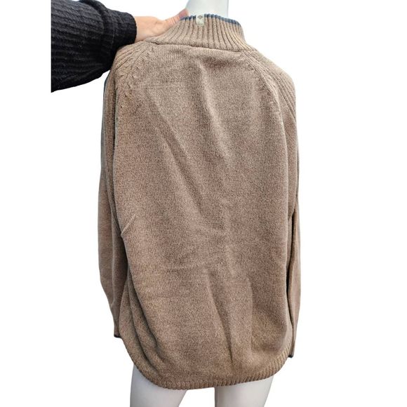 Columbia Tan Quarter Zip Pullover Men's Sz Large Fall Winter - Picture 5 of 8